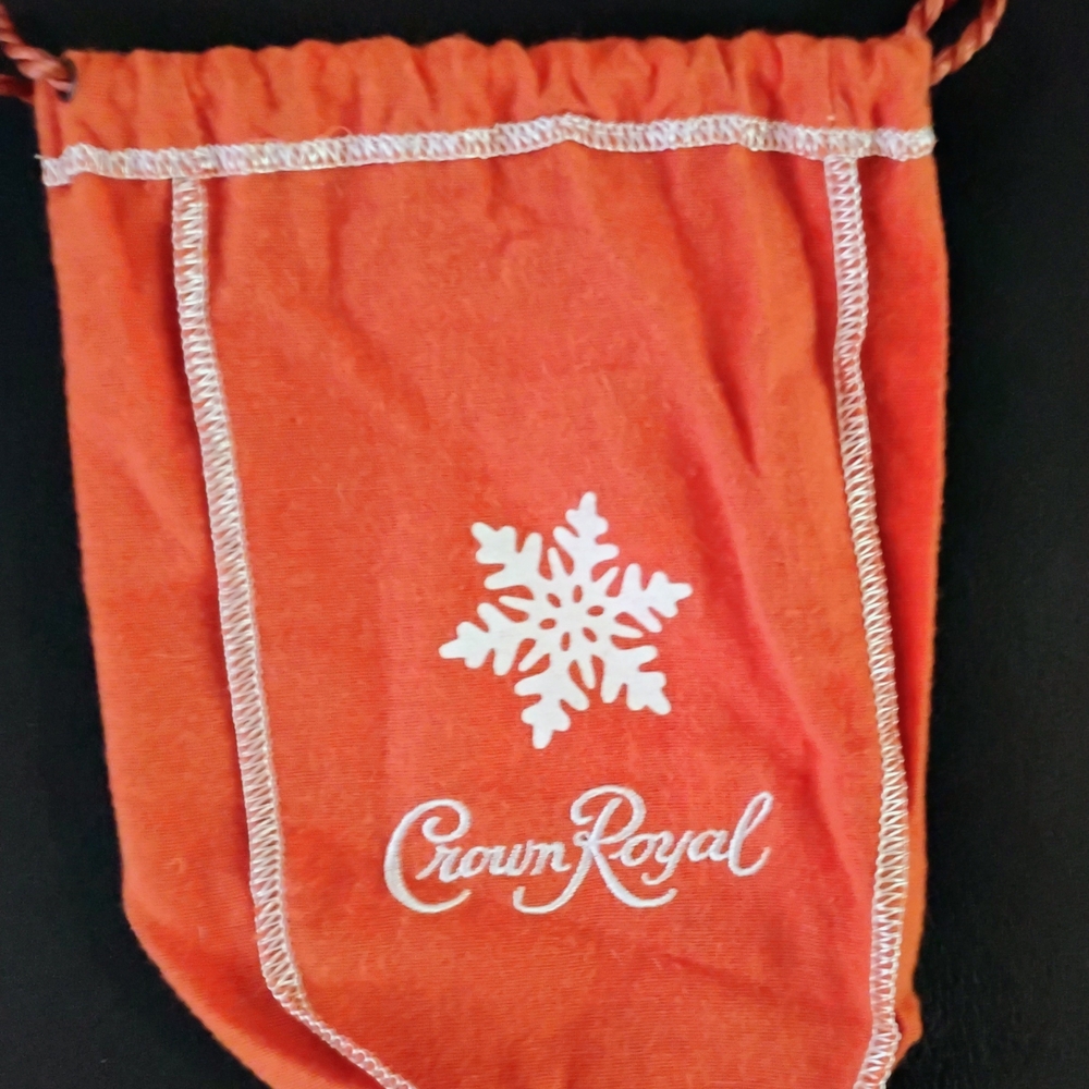 Crown Royal Orange & Tan Drawstring Bags